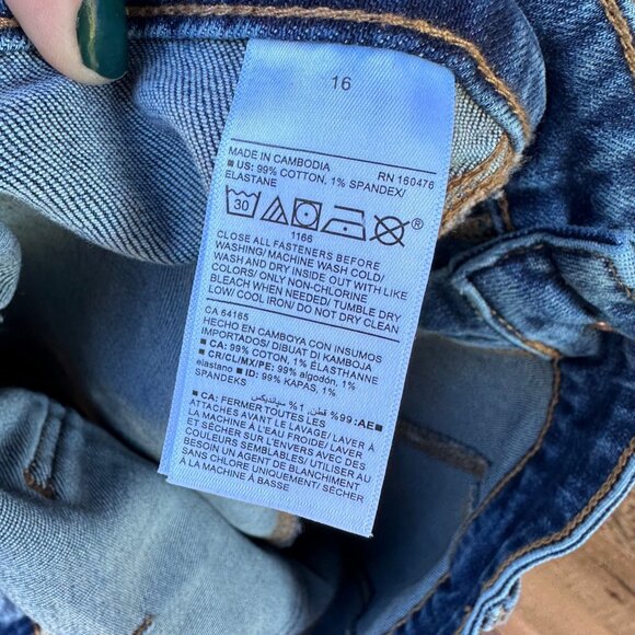 Old Navy Womens Denim Mini Skirt Size 16 Blue Cotton Blend With Pockets Casual E - Picture 3 of 8